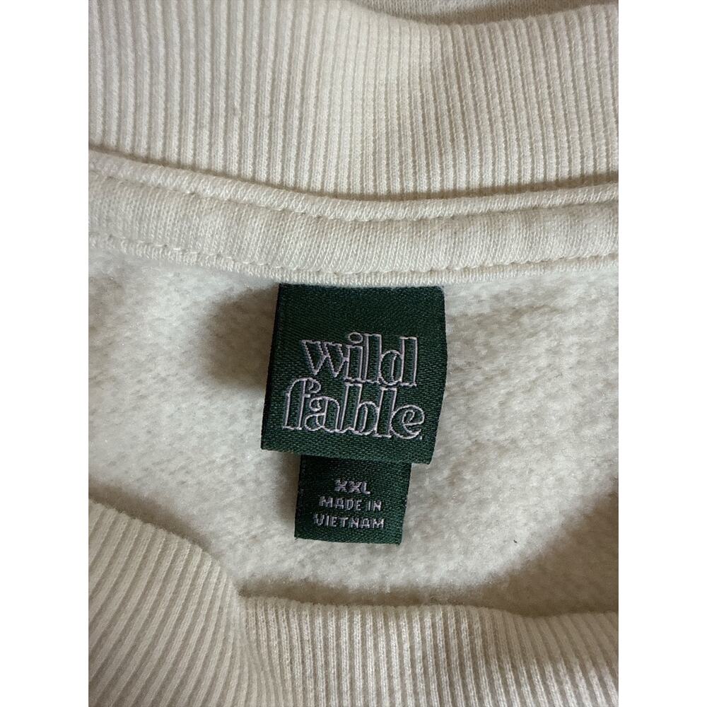 Wild Fable Montauk Sailing Club Embroidered Sweatshirt Women's Size XXL White - Picture 6 of 7